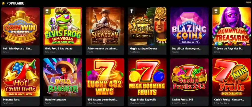 Stay Casino sélection de machines à sous populaires avec Coin Win Express et Cashn Fruits